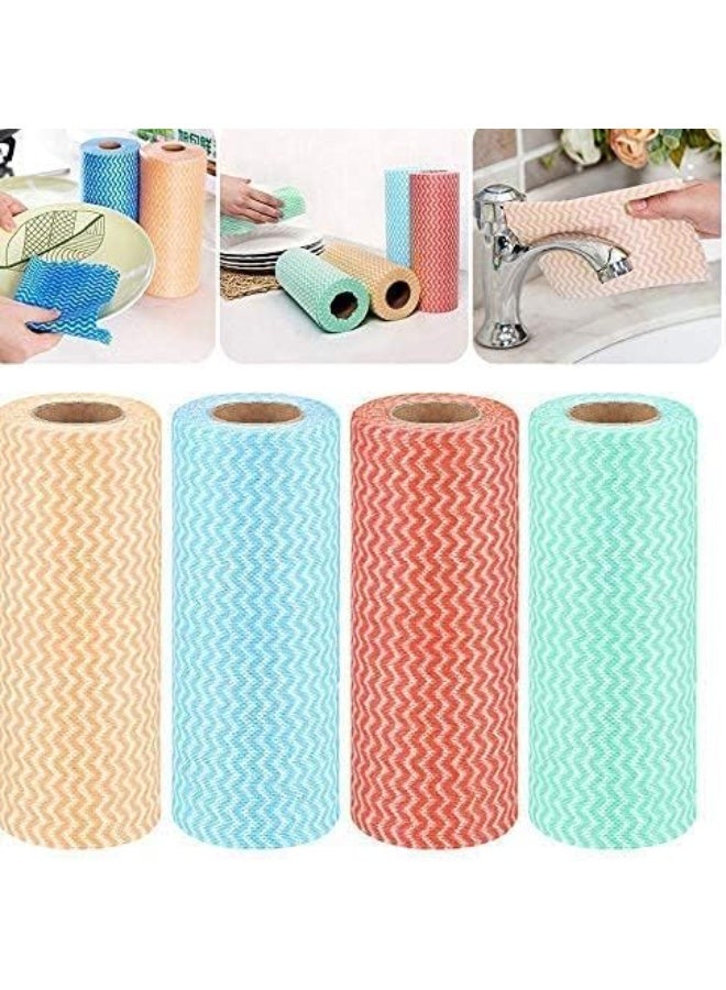Spaceshoop 1 picaes Reusable Nonwoven Kitchen Wipe Towel Tissue Paper Roll Disposable Cleaning Towels Washable Multi-Purpose Dry Cleaning Roll Wipe Cloths & Tissue Paper for Cleaning Wipe Roll (50) - Image 5
